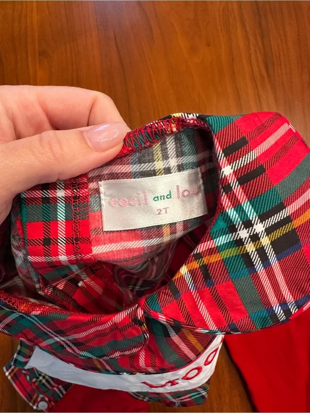 Cecil & Lou “brooks” Plaid Two-Piece Christmas Tartan Plaid Set size 2T